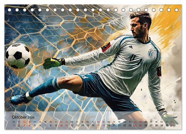 Produktbild: Fu&szlig;ball - Finale (Tischkalender 2026 DIN A5 quer), CALVENDO Monatskalender