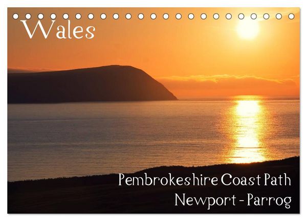 Produktbild: Wales - Pembrokeshire Coast Path (Tischkalender 2026 DIN A5 quer), CALVENDO Monatskalender