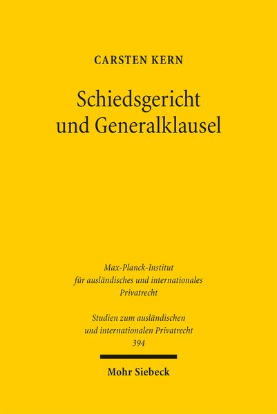 Produktbild: Schiedsgericht und Generalklausel