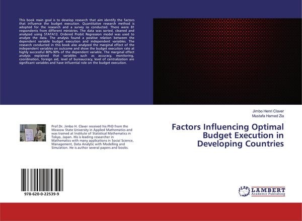 Produktbild: Factors Influencing Optimal Budget Execution in Developing Countries
