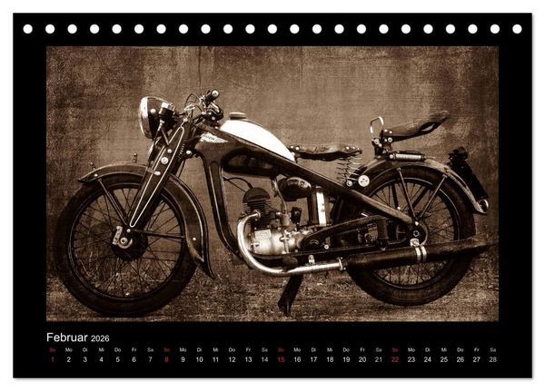 Produktbild: Motorrad Oldtimer (Tischkalender 2026 DIN A5 quer), CALVENDO Monatskalender