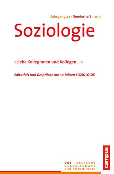 Produktbild: Soziologie Jg. 42 (2013) Sonderheft