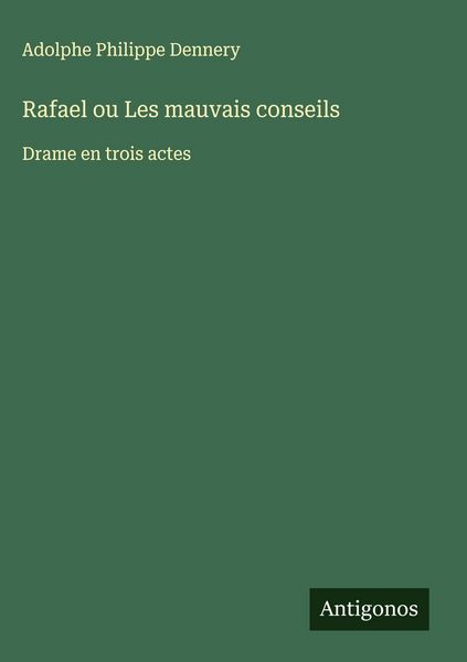 Produktbild: Rafael ou Les mauvais conseils