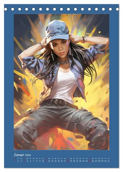 Produktbild: Urban Dancer. Streetstyle-Szene-Illustrationen (Tischkalender 2026 DIN A5 hoch), CALVENDO Monatskalender