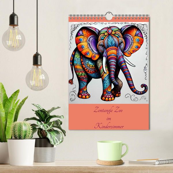 Produktbild: Zentangle Zoo im Kinderzimmer (Wandkalender 2026 DIN A4 hoch), CALVENDO Monatskalender