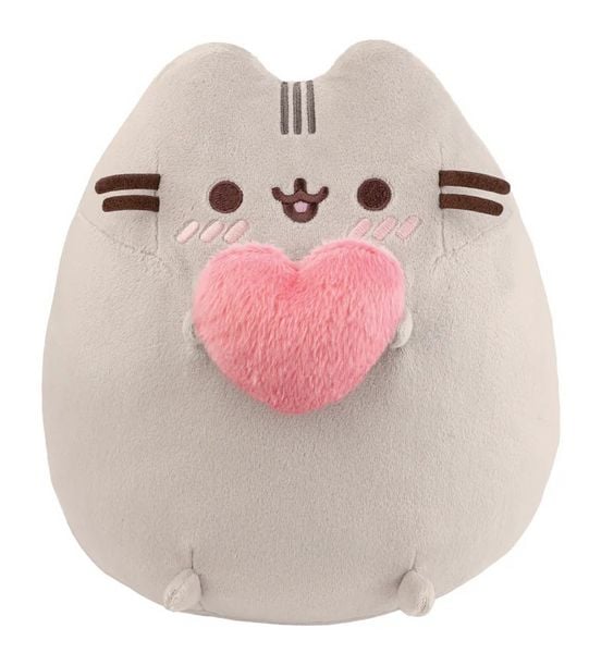 Produktbild: Aurora 61572 - Pusheen With Heart, Pl&uuml;schtier mit Herz, 24 cm