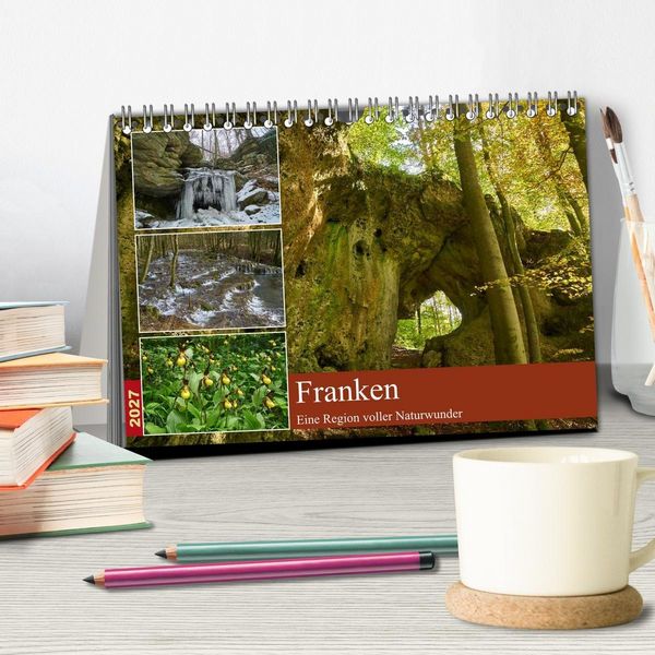 Produktbild: Franken - eine Region voller Naturwunder (Tischkalender 2027 DIN A5 quer), CALVENDO Monatskalender