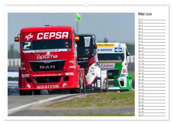 Produktbild: Truck Racing am N&uuml;rburgring (hochwertiger Premium Wandkalender 2026 DIN A2 quer), Kunstdruck in Hochglanz