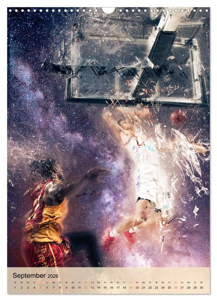 Produktbild: Basketball spektakul&auml;r (Wandkalender 2026 DIN A3 hoch), CALVENDO Monatskalender