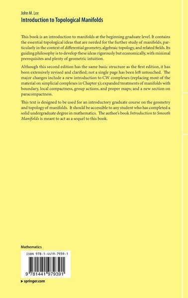 Produktbild: Introduction to Topological Manifolds