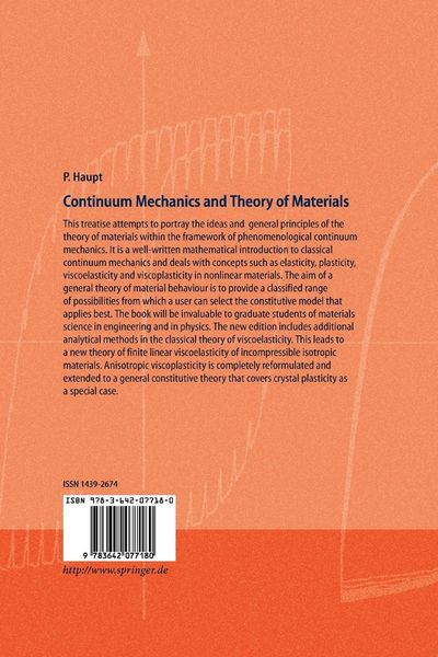 Produktbild: Continuum Mechanics and Theory of Materials