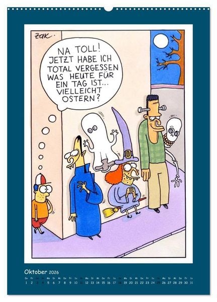 Produktbild: Na Toll! Comics von Martin Zak (hochwertiger Premium Wandkalender 2026 DIN A2 hoch), Kunstdruck in Hochglanz