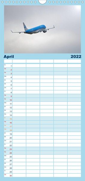 Produktbild: Familienplaner Airliner im Fokus (Wandkalender 2022 , 21 cm x 45 cm, hoch)