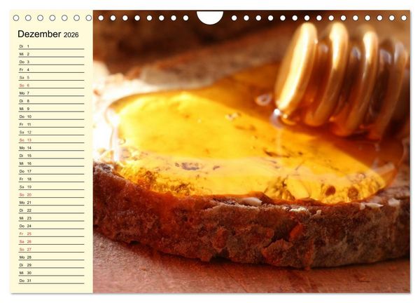 Produktbild: Flei&szlig;ige Bienen. Von der Bl&uuml;te bis zum Honig (Wandkalender 2026 DIN A4 quer), CALVENDO Monatskalender