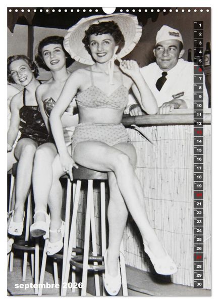 Produktbild: Deux mannequins des ann&eacute;es 1950 - Les jumelles Thea et Helga (Calendrier mural 2026 DIN A3 horizontal), CALVENDO calendrier mensuel