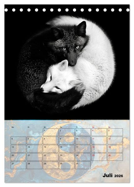 Produktbild: Sei das Yin zu meinem Yang (Tischkalender 2026 DIN A5 hoch), CALVENDO Monatskalender