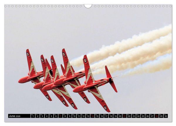 Produktbild: Royal Air Force The Red Arrows Formation Team (Wall Calendar 2026 DIN A3 landscape), CALVENDO 12 Month Wall Calendar
