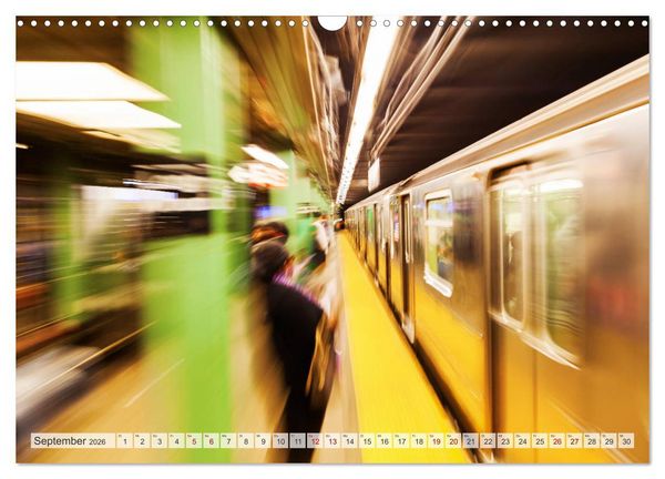 Produktbild: U-Bahn - Szenen an U-Bahnstationen in Europa und New York (Wandkalender 2026 DIN A3 quer), CALVENDO Monatskalender