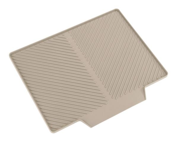 Produktbild: Abtropfmatte Mod. Nelia, beige, Kunststoff, 34x40x3 cm, geneigte Fl&auml;che f&uuml;r Wasserablauf