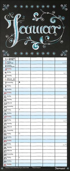 Produktbild: Tafel Timer 2027