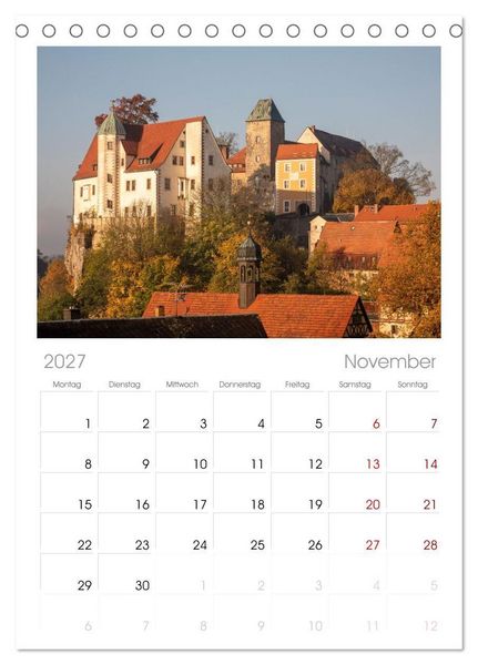 Produktbild: Tischplaner 2027 - Burgen in Deutschland (A5 Tischkalender zum Aufstellen) CALVENDO