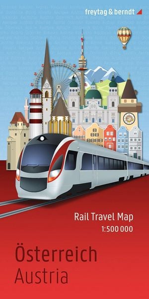 Produktbild: freytag & berndt Rail Travel Map &Ouml;sterreich 1:500.000