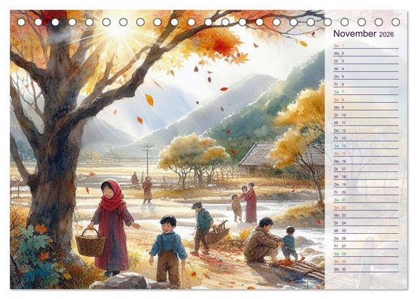 Produktbild: KINDERLAND (Tischkalender 2026 DIN A5 quer), CALVENDO Monatskalender