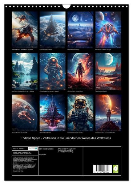 Produktbild: Endless Space - Zeitreisen in die unendlichen Weites des Weltraums (Wandkalender 2026 DIN A3 hoch), CALVENDO Monatskalender