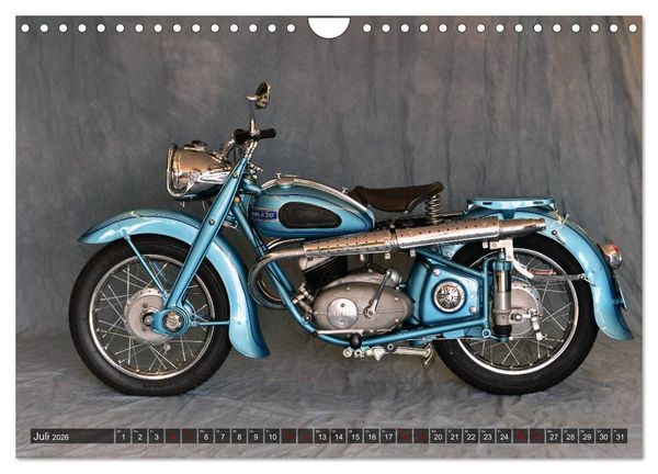 Produktbild: Deutsche Motorrad - Legenden - Rollende Kunstwerke aus alten Zeiten (Wandkalender 2026 DIN A4 quer), CALVENDO Monatskalender