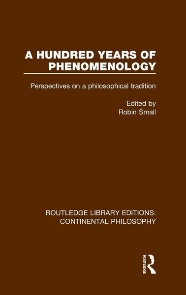Produktbild: A Hundred Years of Phenomenology