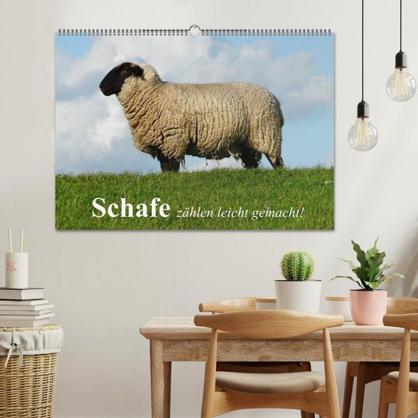 Produktbild: Schafe z&auml;hlen leicht gemacht! (Wandkalender 2026 DIN A2 quer), CALVENDO Monatskalender