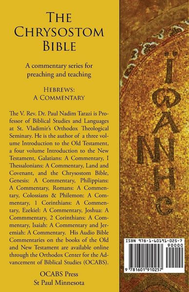 Produktbild: The Chrysostom Bible - Hebrews: A Commentary