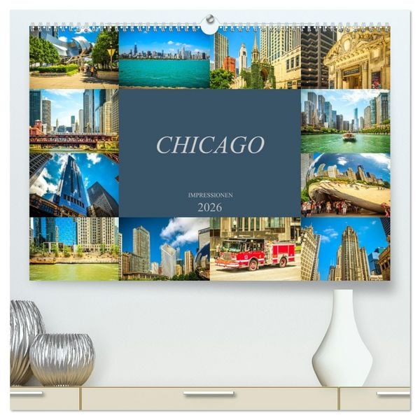 Produktbild: Chicago Impressionen (hochwertiger Premium Wandkalender 2026 DIN A2 quer), Kunstdruck in Hochglanz
