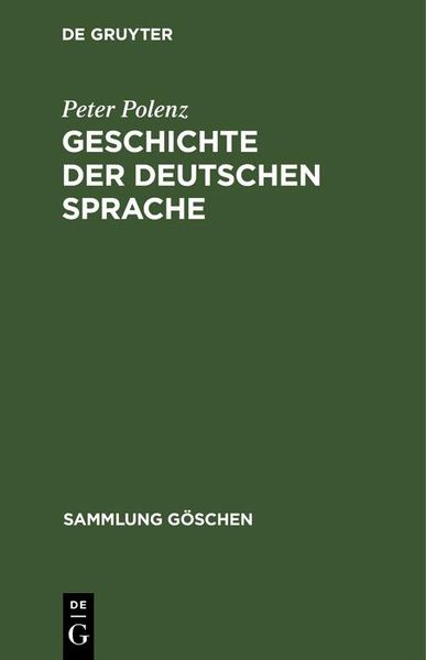 Produktbild: Geschichte der deutschen Sprache
