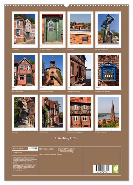 Produktbild: Lauenburg 2026 (hochwertiger Premium Wandkalender 2026 DIN A2 hoch), Kunstdruck in Hochglanz
