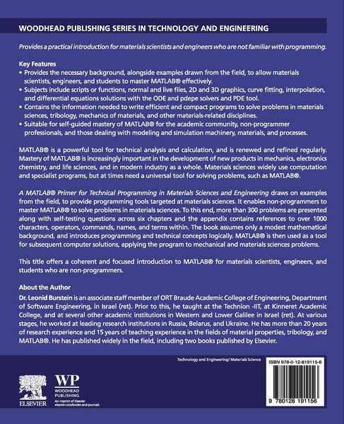 Produktbild: Burstein, L: MATLAB&reg; Primer for Technical Programming for Ma