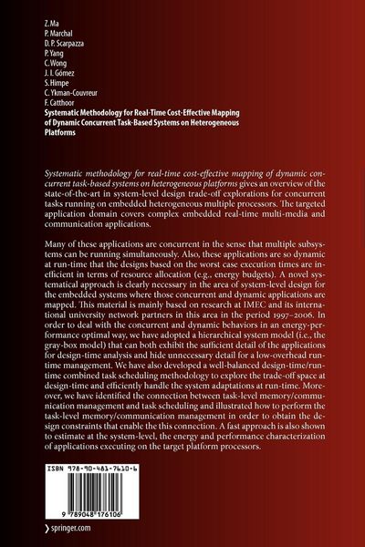 Produktbild: Systematic Methodology for Real-Time Cost-Effective Mapping of Dynamic Concurrent Task-Based Systems on Heterogenous Platforms
