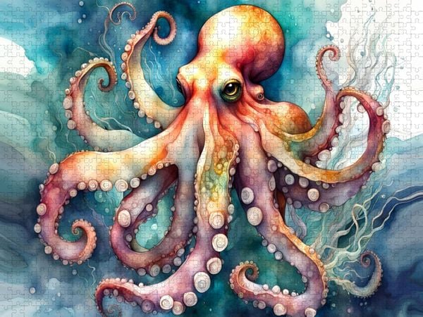 Produktbild: CALVENDO Puzzle Oktopus | 2000 Teile Lege-Gr&ouml;&szlig;e 90x67cm Foto-Puzzle f&uuml;r gl&uuml;ckliche Stunden