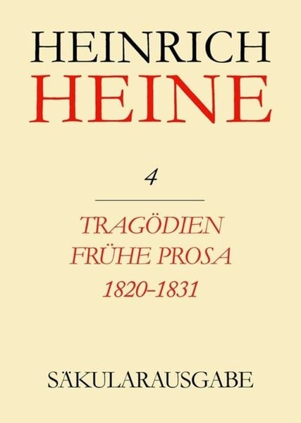 Produktbild: Trag&ouml;dien. Fr&uuml;he Prosa 1820-1831