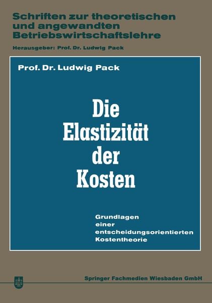 Produktbild: Die Elastizit&auml;t der Kosten