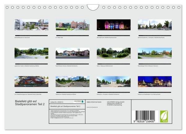 Produktbild: Bielefeld gibt es! Stadtpanoramen Teil 2 (Wandkalender 2026 DIN A4 quer), CALVENDO Monatskalender