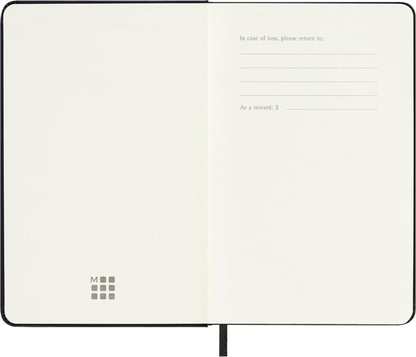 Produktbild: Moleskine 18 Monate Wochenkalender 2026/2027, P/A6, 1 Wo = 2 Seiten, Horizontal, Fester Einband, Schwarz