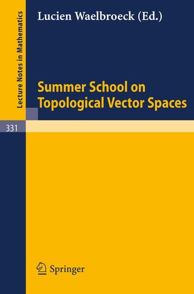 Produktbild: Summer School on Topological Vector Spaces