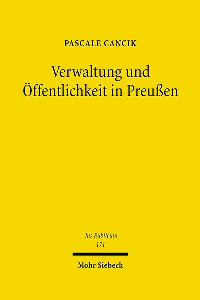 Produktbild: Verwaltung und &Ouml;ffentlichkeit in Preu&szlig;en