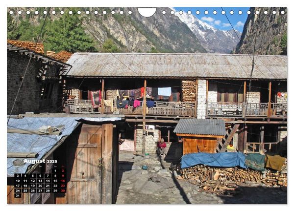 Produktbild: Nepal 2026 Menschen, Berge und G&ouml;tter zwischen Annapurna und Marsyangdi (Wandkalender 2026 DIN A4 quer), CALVENDO Monatskalender