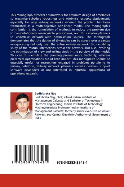 Produktbild: Optimal Design of Timetables for Large Railways