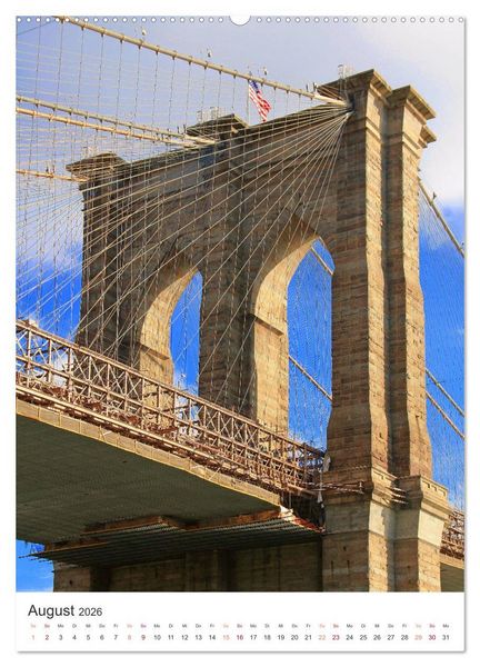 Produktbild: New York - sehenswertes Manhattan bei Tag und Nacht (Wandkalender 2026 DIN A2 hoch), CALVENDO Monatskalender