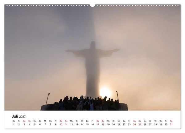 Produktbild: Rio de Janeiro - Kontraste. Farben. Licht (hochwertiger Premium Wandkalender 2027 DIN A2 quer), Kunstdruck in Hochglanz