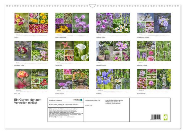 Produktbild: Ein Garten, der zum Verweilen einl&auml;dt (Wandkalender 2026 DIN A2 quer), CALVENDO Monatskalender
