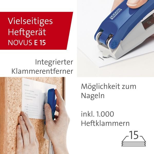 Produktbild: novus Locher und Heftger&auml;t blau